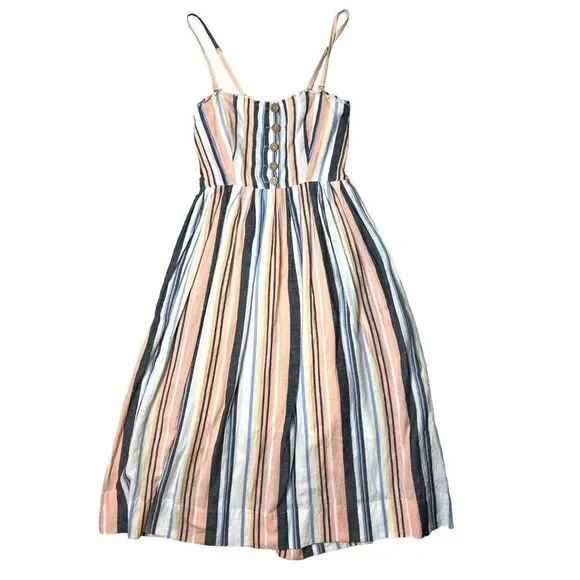 Free People Stripped Flowy Midi Dress - Picture 2 of 13